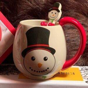 Lenox Snowman and Spoon Set NWT